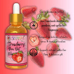 Yoni Oil Strawberry 30ml Body Massage Oil. Balance PH, Unisex Flavour, Smell, Freshen Skin, Hygiene, Scent, Taste & Moisturise *Organic Vegan*