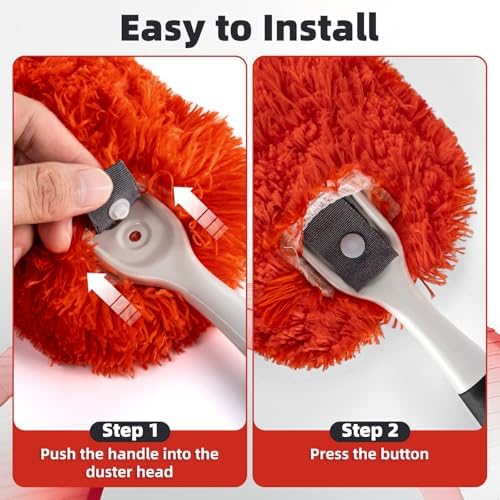 4 Pack Microfiber Reusable Duster Refills, Compatible with OXO Good Grips Microfiber Handle & MR.SIGA Lint Free Microfiber Duster, Washable Dusters Refill for Cleaning (NOT Include Handle)