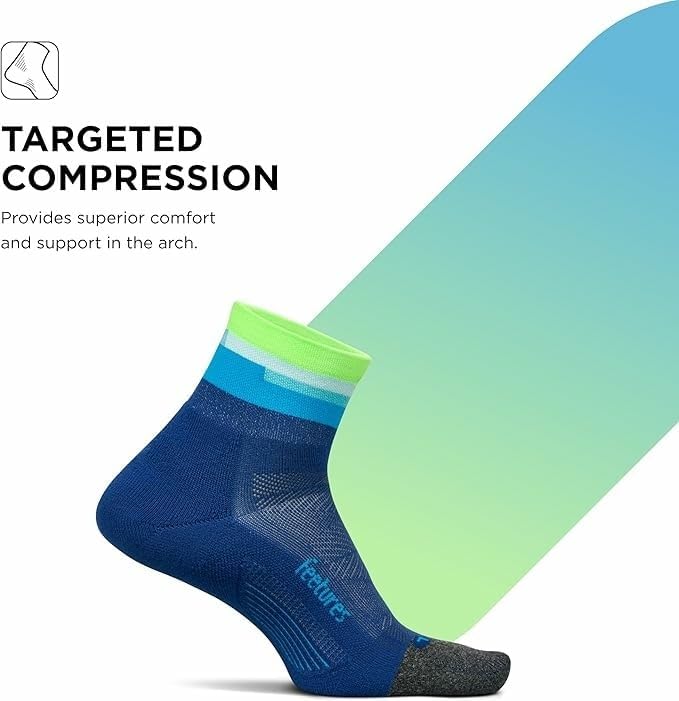 Feetures Elite Light Cushion No Show Tab Sock Wave