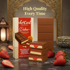 ChocCart Dubai Chocolate – Premium Milk Chocolate Bar with Cheesecake & Strawberry Cream Filling, Gourmet Middle Eastern Dessert Chocolate in Luxury Gift Box, Made in Dubai, 95g (3.35 oz)