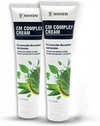 Sports Muscle Rub for Nikken CM Complex Cream 15071 - Topical Muscle Cream for Neck Tension, Legs & Knee Soreness & Muscular Body Aches - Fast, No Stain & Greaseless Massage Lotion Rub Suppo (2 Pack)