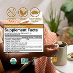 ORGANIC INDIA Tulsi Lemon Ginger Tea Bags - Herbal Tea, Stress Relieving & Reviving, Immune Support, Aids Digestion, Vegan, USDA Certified Organic, Non-GMO, Caffeine-Free - 18 Infusion Bags, 3 Pack