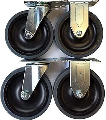 Buy Casters - Set of 4 - Replacement Casters Compatible with Rubbermaid Commercial 4400 & 4500 Series Carts - 5" Non-Marking Wheels