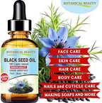 Botanical Beauty BLACK SEED OIL 100% Pure Natural Undiluted Virgin Unrefined Cold Pressed Carrier Oil. 0.5 Fl.oz.- 15 ml. for Face, Skin, Body, Hair, Nails. Rich in Vitamin C, Vitamin E