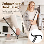 Fanwer Long Handle Shoe Horn for Seniors -33.5" Long Dressing Stick, Shoe Helper with Sock Remover Tool, Adjustable,Stable & Durable, Ideal for Disabled, Knee &Hip Replacement & Back Pain Sufferers.