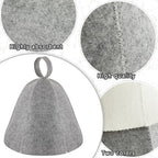 JaGely Sauna Hat for Men Women Sauna Hat Vaporarium Cap Russian Banya Cap for Bath House Accessories