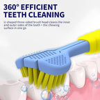 U-Shaped Triple-Sided Toothbrush, Efficient Cleaning Design with Ergonomic Handle, Soft Bristles for Oral Care, Ideal for Adults & Children (4)