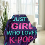 Kpop Blankets Gifts for Girls,Easter Gift Basket Kpop Birthday Merch,K Pop Gifts for Teen Girls,K-Pop Lovers Throw Blanket,Korean Fantasy Anime Blanket,K Pop Music Gift for Women,Soft Blankets 50"x60"