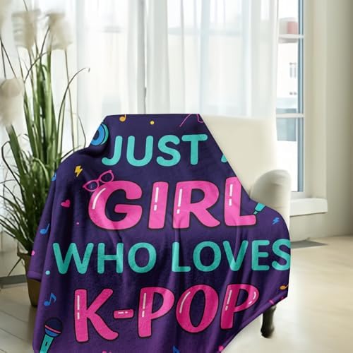 Kpop Blankets Gifts for Girls,Easter Gift Basket Kpop Birthday Merch,K Pop Gifts for Teen Girls,K-Pop Lovers Throw Blanket,Korean Fantasy Anime Blanket,K Pop Music Gift for Women,Soft Blankets 50"x60"