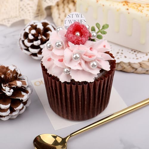 Silver Sprinkles, Edible Pearls for Cake Decorating, 7.8oz Sugar Candy Pearls for Baking, Cookie Decorations & Cupcake Topper, Wedding Shower Party Christmas Supplies (Silver, 4 Sizes Mix)