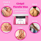 Cirepil - Fiorella - 400g / 14.11 oz Soft Wax Tin - Fresh Peony Scent & Rosin-Free Formula - Beginner-Friendly Strip Wax for Face & Body - Low Temp Refill Tin, Strips Needed