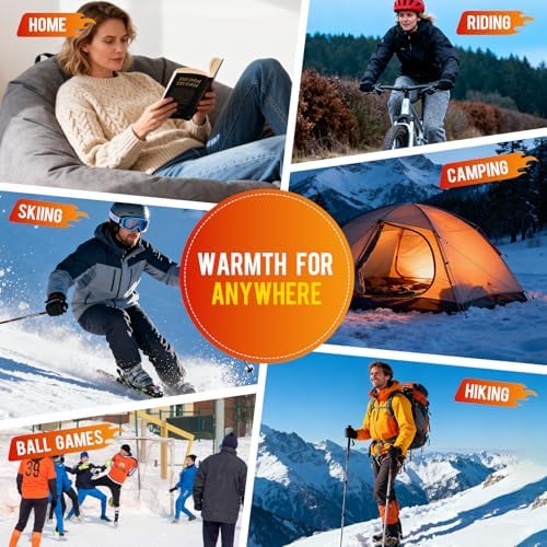 Disposable Hand Warmers & Body Warmers for Cold Weather - MQUPIN 12H Long Lasting Adhesive Heat Patch, Air Activated Portable Heat Pad Sticks to Clothing for Outdoor & Indoor Use (10 Count, 5x4 Inch)