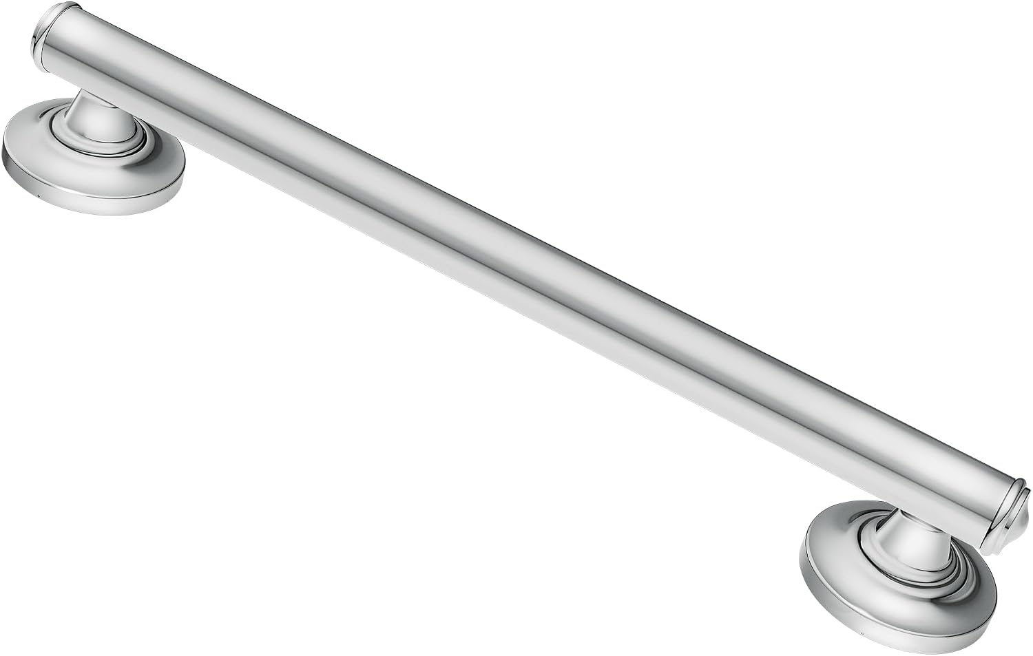 Moen LR8724D1GCH Bathroom Safety 24-Inch Designer Bathroom Grab Bar with Curled Grip, Stainless