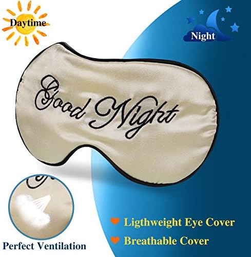 Syhood 6 Pieces Silk Sleep Eye Cover Masks Satin Eye Mask Soft Blindfold Sleeping Mask Adjustable Strap Blinder Night Eyeshade Cover for Women Men Night Travel Nap(Multicolor)