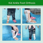 Kids AFO Drop Foot Splint Toddler Custom Othopedic Ankle Foot Brace Night Splint Support for Children (L-Right：7.1IN)