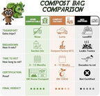 120 Bags 1.6 Gallon (6L) | Tie Handle Compostable Food Waste Bags | BPI Certified Kitchen Countertop Compost Bin Liners | Extra Strong Biodegradable Caddy Bags | Generation earth