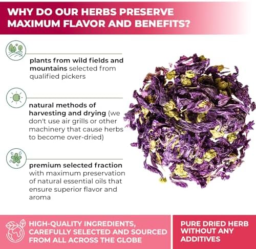 4 oz. Malva Tea Mallow Herb Mallow Flower Leaves Herbal Tea (Malva) - 113g Herb