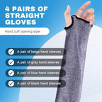 4Pair Cut and Burn Sleeves Arm Protection Sleeves Forearm Protectors for Thin Skin and Bruising Cuff Open 35cm