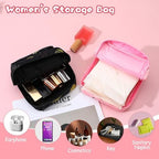 4 Pcs Period Bag Menstrual Cup Pouches Sanitary Napkin Storage Bags Portable Feminine Care Pouch Nursing Pad Holder Tampon Bags for First Period Gifts Women Teen Girls