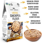 Organic Chickpea Flour 1lb (454 g) USDA Organic Gluten Free Grain free Non GMO Kosher Pack of 1 | Just About Foods