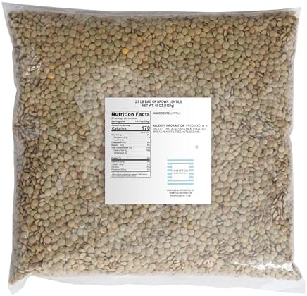 Brown Lentils, 2.5 Pound Bulk Bag