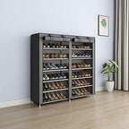 Generic 6 Tier Shoe Rack, Shoe Storage Hold up to 36 Pairs Shoes With No-woven Fabric Cover (Grey)