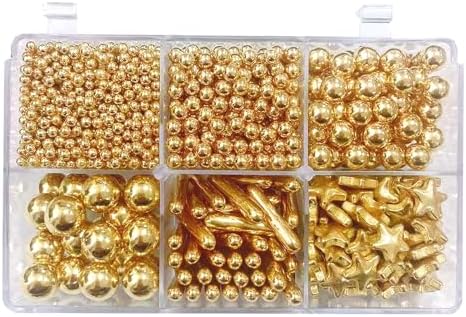 PhilaeEC Bright Gold Peals Sprinkles Gold Star Rods Mix Sprinkle for Cake Decoration Candy Baking Cookie Cupcake Toppers Wedding Party Valentines Halloween Christmas Supplies 4.58oz