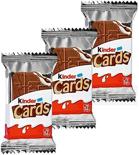 kinder cards chocolate wafers (30 pack of 2)