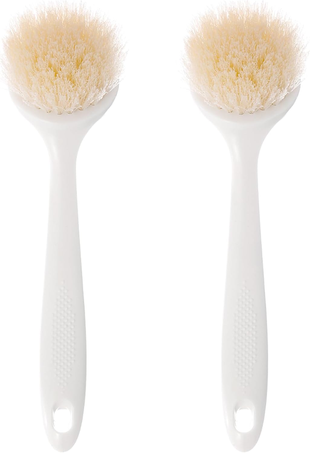 Facjoleco Dish Brush with Handle, Pot Brush, 2 Pack Kitchen Scrub Brushes for Cleaning, Dish Scrubber with Soft Bristles for Sink, Pots, Pans