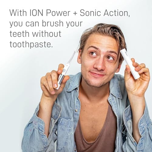IONIC KISS IONPA DM Pink Compact Ionic Power Electric Toothbrush with Travel Cap, Brushing Timer, 2 Modes, 2 Soft Extended Filament Brush Heads Made in Japan, KISS You Outdoor DM-011PG