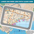 Rechargeable Magnifying Glass with Light for Reading, 5X Large Page Magnifier with LED Lighted for Seniors Low Vision, Folding Handheld Lightweight Rectangle Magnifier for Reading Book Small Print