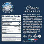 La Baleine Coarse Sea Salt Canister, All-Natural French Sea Salt, Product of France, 26.5 Oz