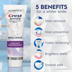 3D White Brilliance Vibrant Peppermint Teeth Whitening Toothpaste, 4.6 oz