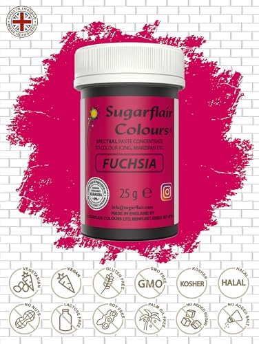 Sugarflair Spectral Edible Food Colouring Colour Paste Icing 25G - Fuchsia