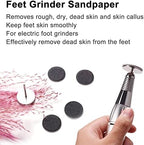 100pcs Replacement Sandpaper Discs, Self-Adhesive Pedicure Tool Sandpaper Electric Callus Remover Accessory for Men Women Dead Cracked Hard Skin (80# Coarse)