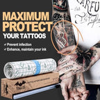 Tattoo Aftercare Bandage Roll, with Sliding Cutter 6 Inch x 2.2 Yards, Transparent Protective Film, Waterproof Breathable Stretchable Wrap for Tattoo Protection
