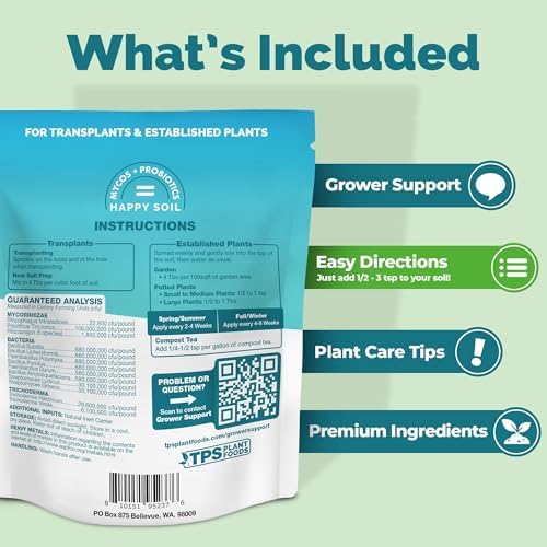 TPS NUTRIENTS Mycorrhizal Fungi for Plants, Mycos for Transplanting and for Established Plants, Contains Mycorrhizae and Soil Probiotics (6 Ounces)