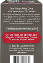 Yogi Tea Spiced Apple Chamomile - Organic Chamomile Tea - Relaxation Blend - Caffeine-Free - Includes Cinnamon, Ginger, Licorice & More - 16 Tea Bags Per Pack (4 Packs)