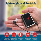 Personal Sound Amplifier - Personal Audio Amplifier Device and Voice Enhancer Device for Sound Gain of 50dB, Up to 100 Feet Away, Pocket Hearing Devices