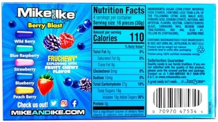 Mike & Ike - Pack of 3 - Berry Blast - 4.25 oz. Movie Theater Boxes