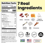 Bahamii Honey Cinnamon Date and Energy Bars, Healthy Snacks and Breakfast Bars for Kids and Adults, Paleo, Gluten Free, High Fiber, Dairy Free, Plant Based, Only 7 Ingredients, 12 Pack