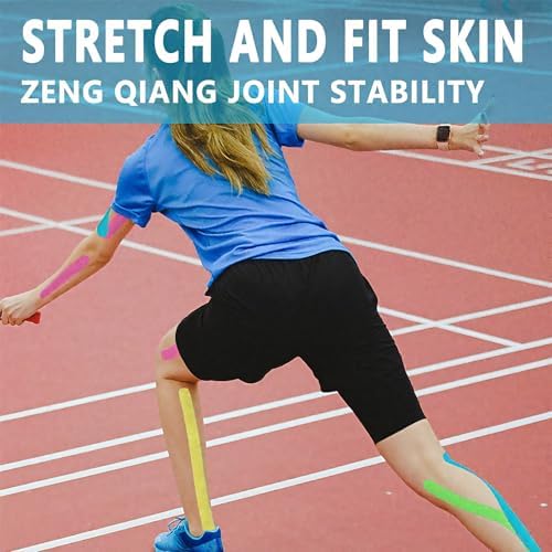 SOON GO Kinesiology Tape, 2IN x 16.4FT Uncut Athletic Tape, Waterproof Breathable Latex-Free, Muscle Recovery & Joint Support,Yellow (1/2/5 Rolls)