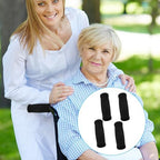 4 Pcs Walking Cane Hand Grips, Walking Stick Grips for Seniors Offset Handle Crutch Replace Hand Grip Sticks Black Grip Cushion Cane Parts for Seniors Walker Handlebars