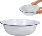 Enamel Basin, 30 Cm Foot Bath Basin for Soaking Feet Metal Foot Soak Tub Foot Bucket Laundry Wash Basin Old Fashioned Footbath for Home Spa Pedicures