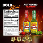 EL YUCATECO Hot Sauce, Aauthentic Mexican Hot Sauce Flavor, Bold Taste with Real Habanero Salsa, Fiery kick in every drop, Spicy gift set, Gourmet flavor, 2-pack Green and Red sauce | 4oz each