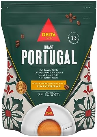 Delta Cafés Portugal 220gr/7.7oz Ground Coffee - Pack of 3 - Smooth and Delicious Medium Roast Coffee, Espresso Machine Compatible, Universal Grinding