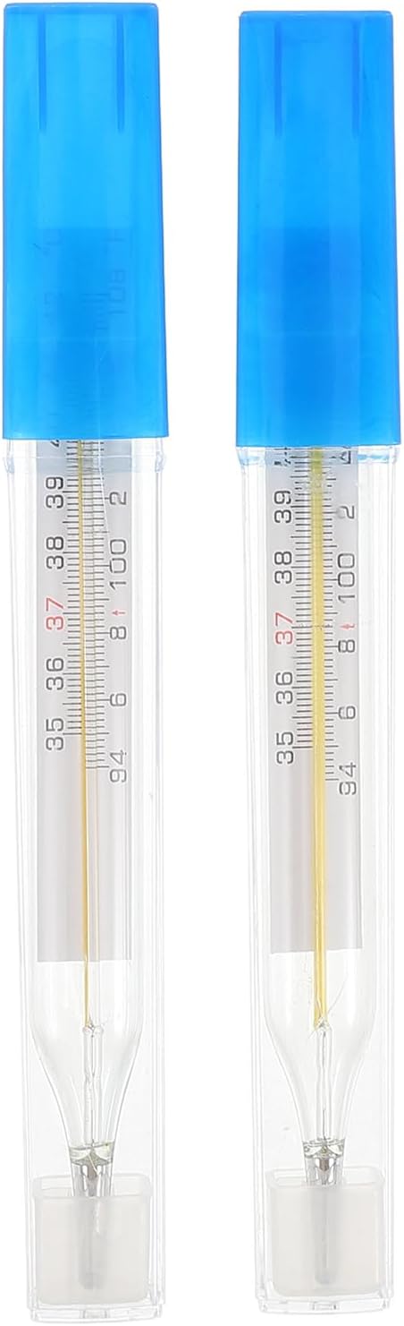2Pc Glass Oral Temperature Adult: Free Clinic Armpit Fast Reading Fever Indicator
