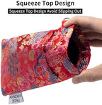 Face Shadow Double Glasses Case Soft Eyeglass Case For Women Men Squeeze Top Sunglasses Case With Cleaning Cloth
