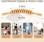 Liitrton Wood Therapy Fasci Massage Tools, Curved Wooden Massage Roller Cellulite Reduction and Muscle Tension (Wood, 11 Roller)