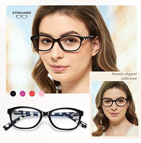 EYEGUARD Polka Dots Fashion Ladies Reading Glasses 4 Pairs Spring Hinge Readers for Women